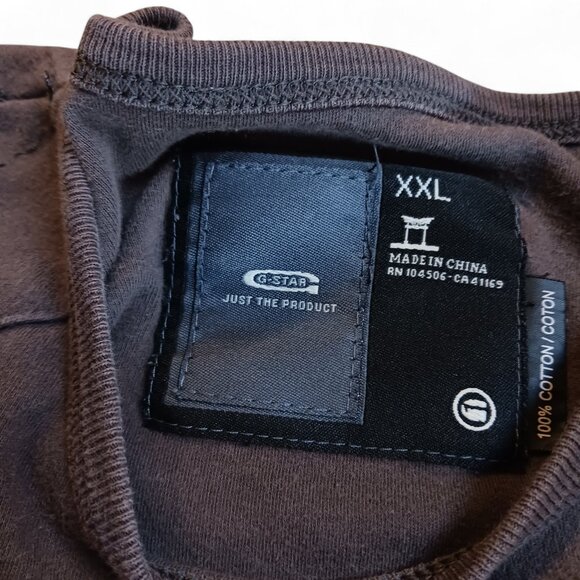 G-Star RAW 3301 Men’s T-Shirt XXL Dark Gray Charcoal Crew Neck Short Sleeve - Picture 7 of 13